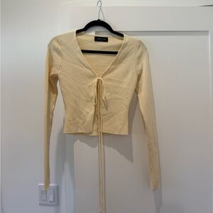 White Fox Buttercream Long Sleeve Top